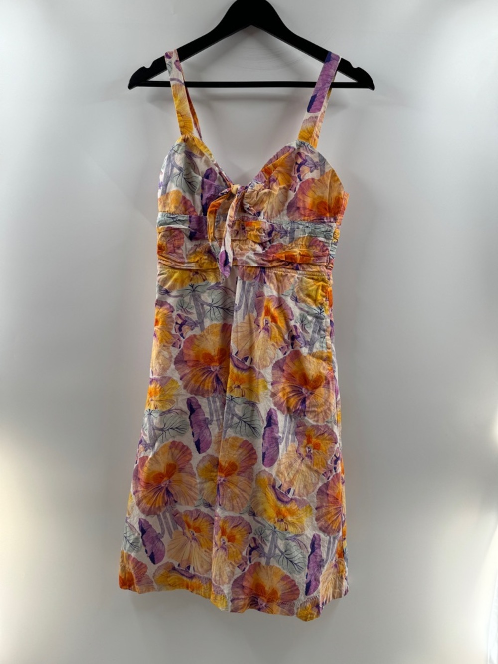 Anthropologie Cecilia Pettersson Floral Tie Front Midi Dress – Size 4